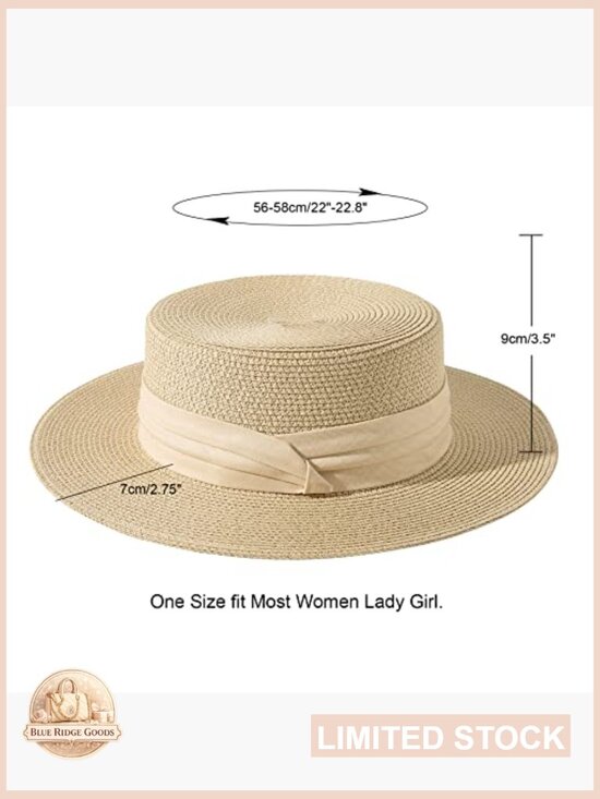 Wide Brim Straw Boater Hat Foldable Packable Beach Hat Summer Travel Essential main image 5